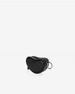 Women's Find Kapoor Heart Mini Tote Pouches Black | CQO134UU