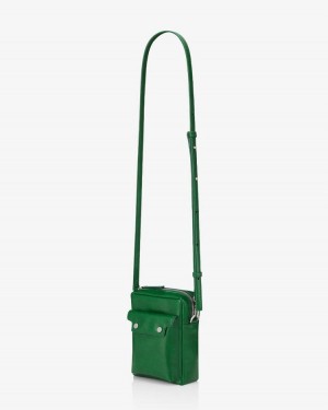 Women's Find Kapoor Marc Bag 12 Crinkled Tote Phone Bag Green | DPL378DR