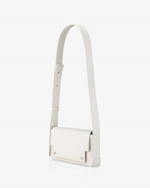 Women's Find Kapoor Marc Bag 26 Crinkled Tote Crossbody Bags White | ELC1898RJ