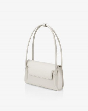 Women's Find Kapoor Marty Bag 26 Tote Shoulder Bags White | ZFD8853MA