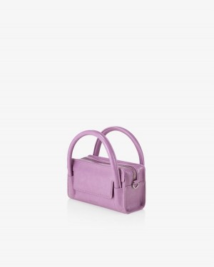 Women's Find Kapoor Marty Bag B 18 Crinkled Tote Crossbody Bags Purple | JUY6880MF