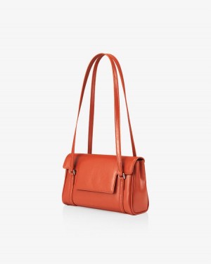 Women's Find Kapoor Marty Bag S 23 Crinkled Tote Shoulder Bags Orange | WCQ7967RP