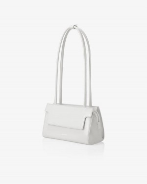 Women's Find Kapoor Marty Brick Bag 24 Crinkled Tote Shoulder Bags White Grey | HTV8071IK