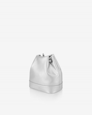 Women's Find Kapoor Pingo Plum 18 Tote Backpacks Silver | OTH244QW