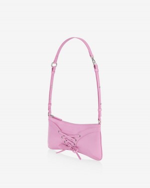 Women's Find Kapoor Ribbon Tie Tote Shoulder Bags Pink | WUI4063TP