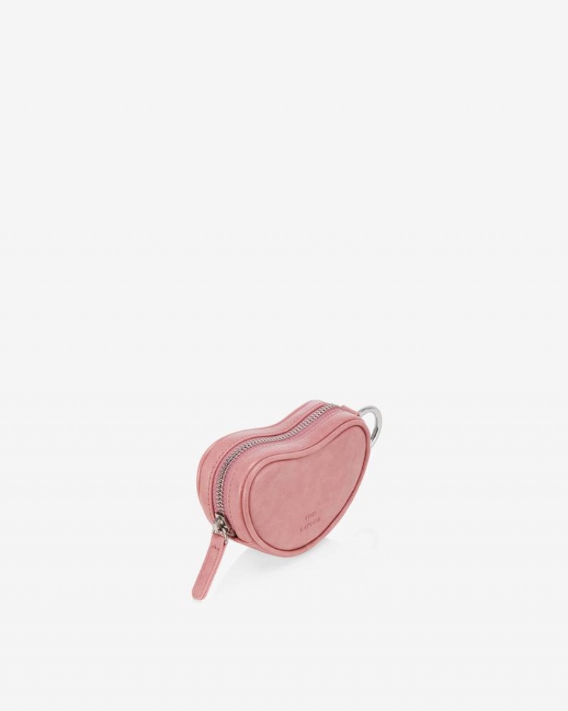 Women's Find Kapoor Heart Mini Tote Pouches Pink | IAX1118VX