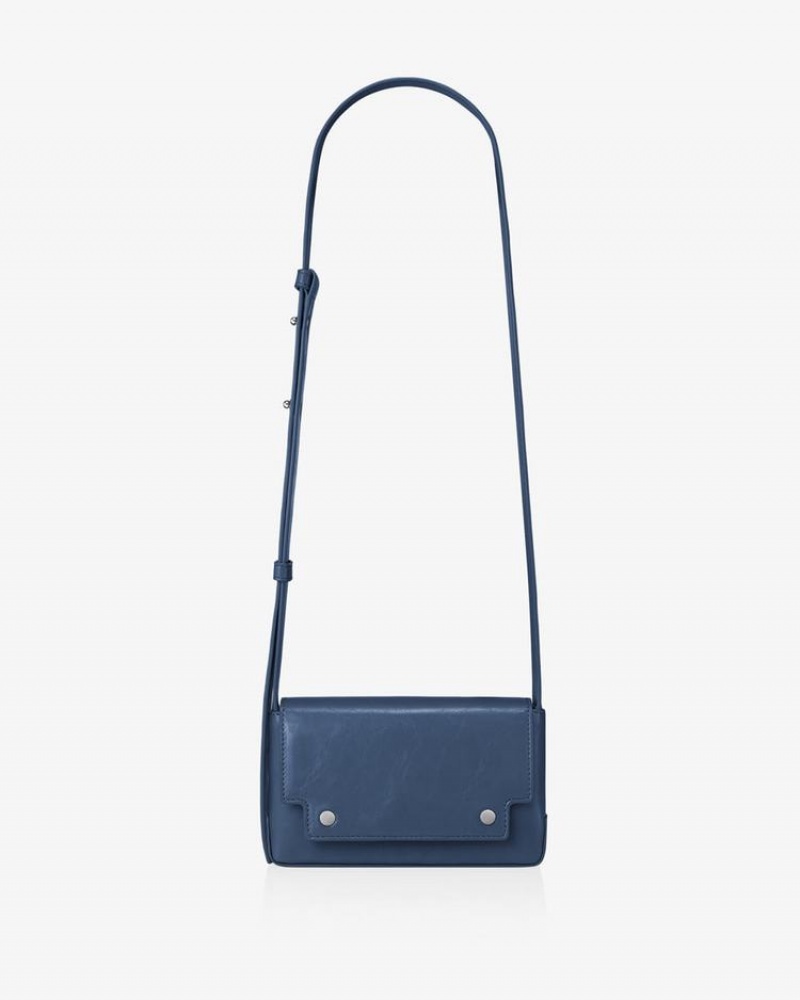 Women's Find Kapoor Marc Bag 18 Crinkled Tote Crossbody Bags Navy | QFQ5959ZX