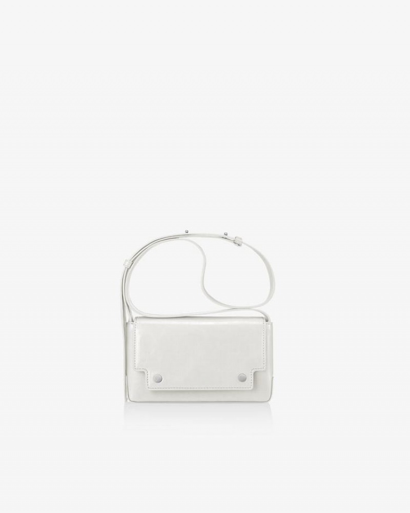 Women's Find Kapoor Marc Bag 18 Crinkled Tote Crossbody Bags White | OIQ8851MG