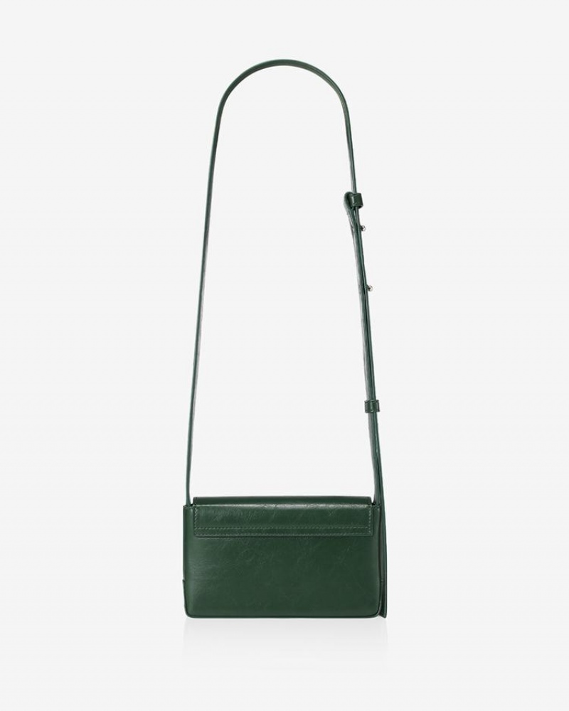 Women's Find Kapoor Marc Bag 18 Crinkled Tote Crossbody Bags Deep Green | PMT1327AJ