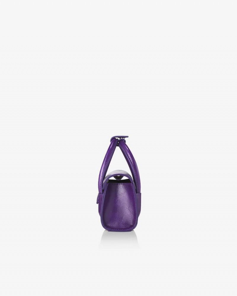 Women's Find Kapoor Marty Bag 12 Crinkled Tote Crossbody Bags Purple | IWL811CY