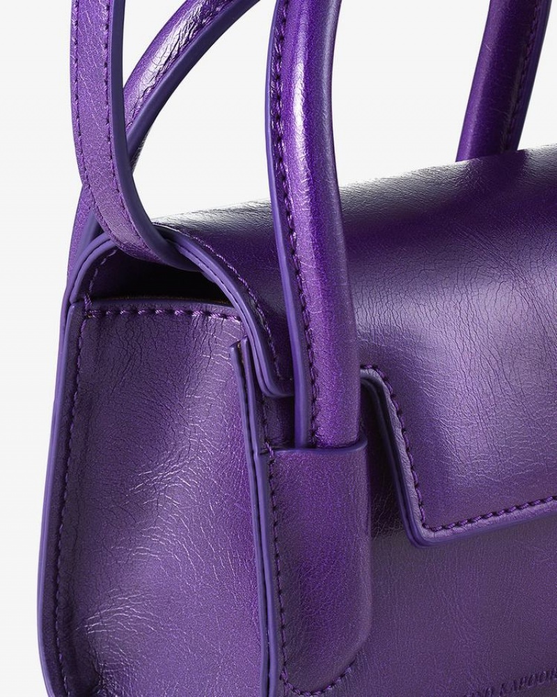 Women's Find Kapoor Marty Bag 12 Crinkled Tote Crossbody Bags Purple | IWL811CY