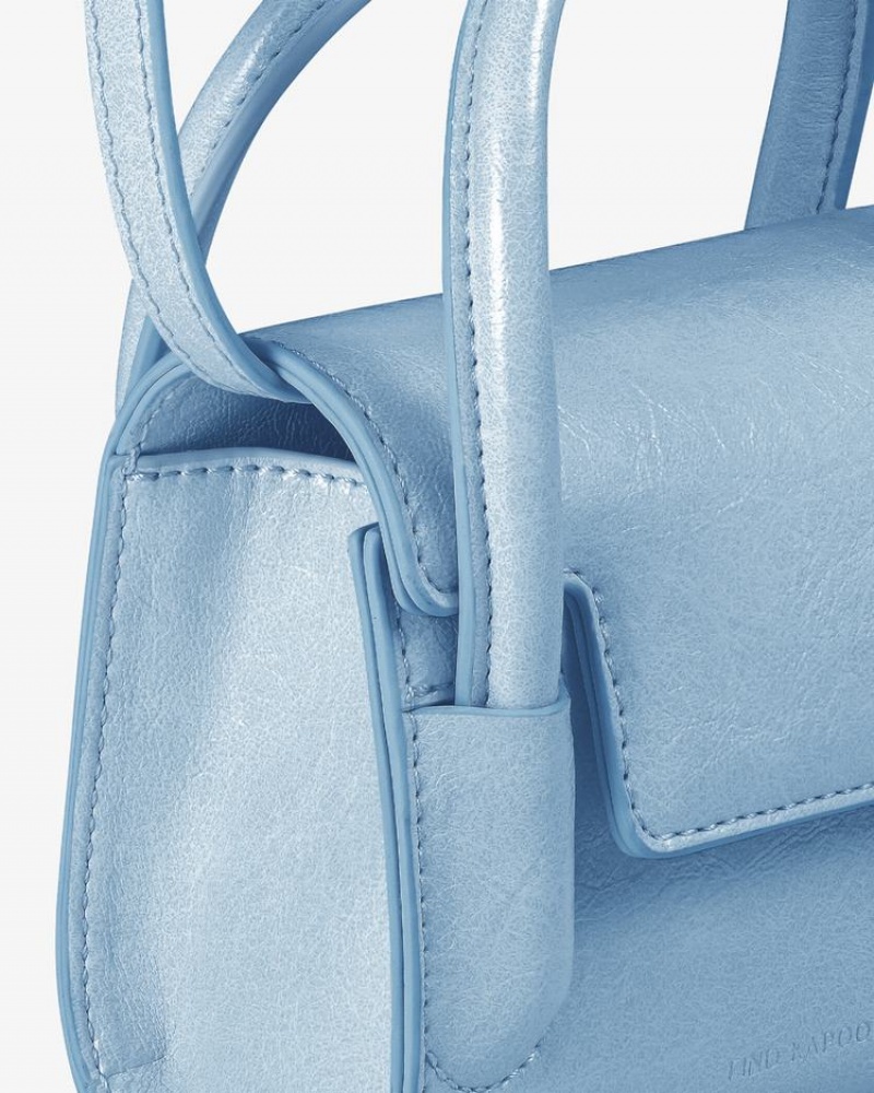 Women's Find Kapoor Marty Bag 12 Crinkled Tote Crossbody Bags Light Blue | JUY8555QO