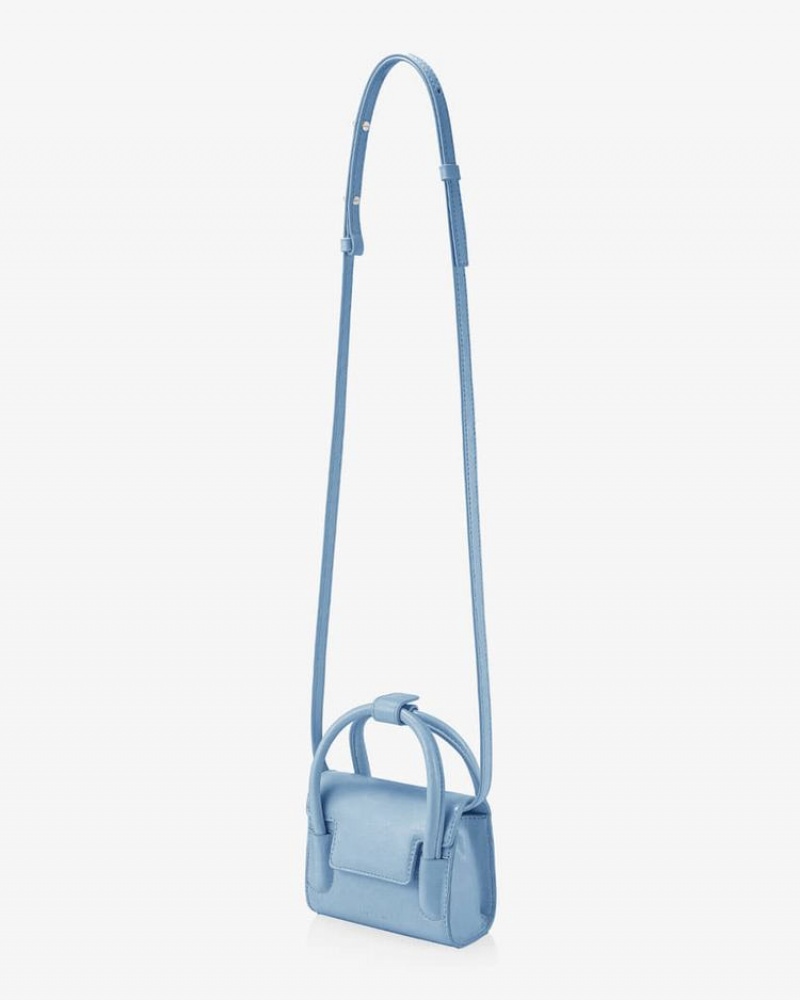 Women's Find Kapoor Marty Bag 12 Crinkled Tote Crossbody Bags Light Blue | JUY8555QO