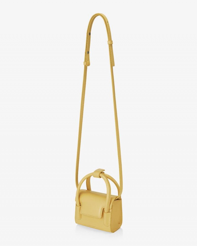 Women's Find Kapoor Marty Bag 12 Crinkled Tote Crossbody Bags Yellow | OTO8399CQ