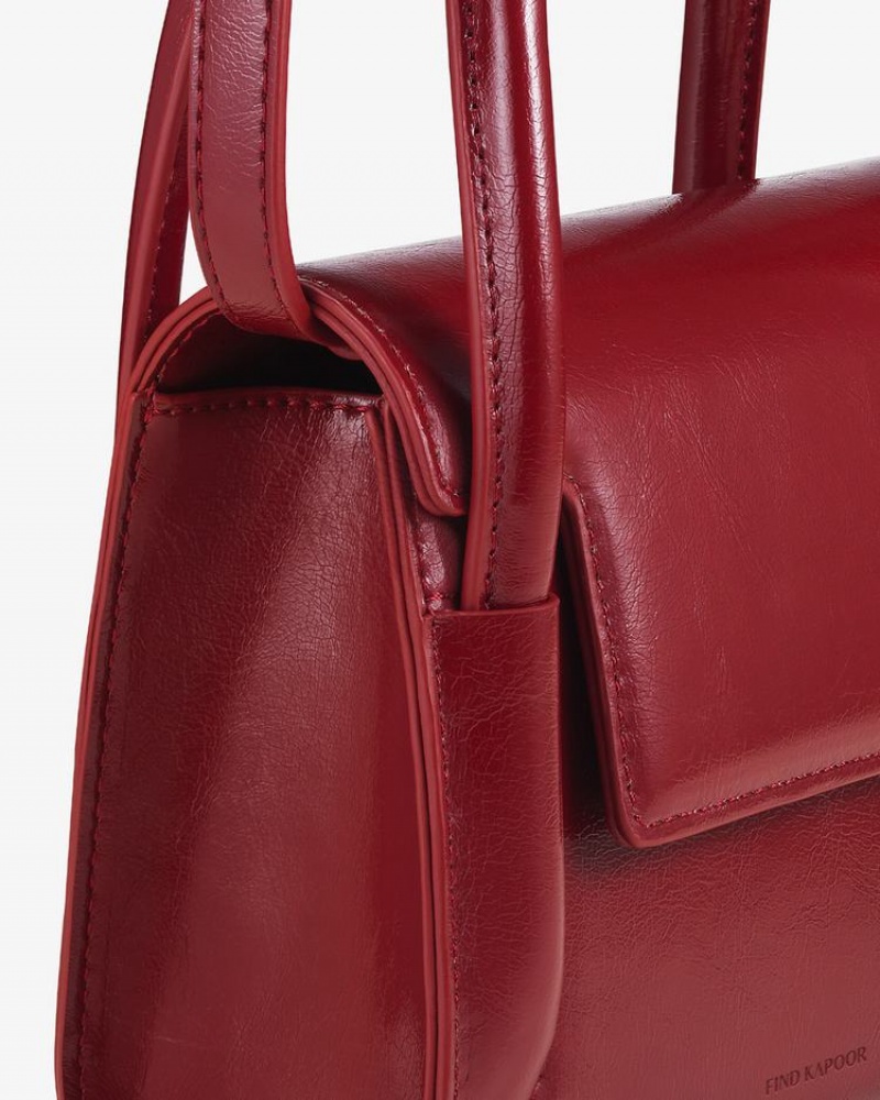 Women's Find Kapoor Marty Bag 18 Crinkled Tote Crossbody Bags Red | IPG4391GH