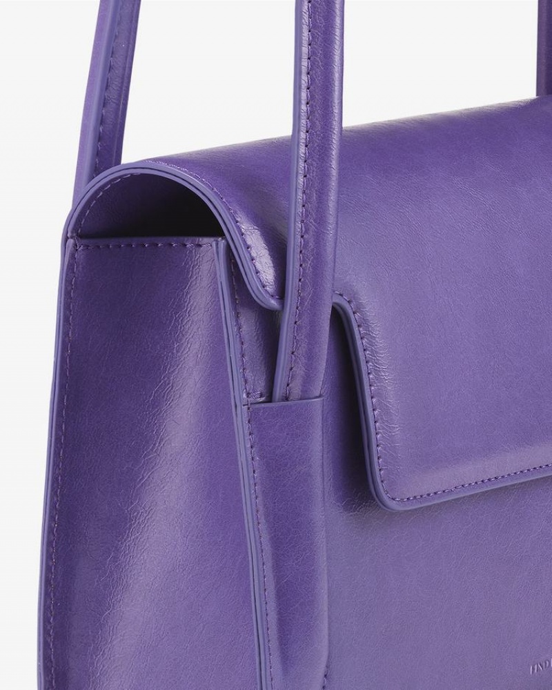 Women's Find Kapoor Marty Bag 26 Crinkled Tote Shoulder Bags Purple | MMV4342DS