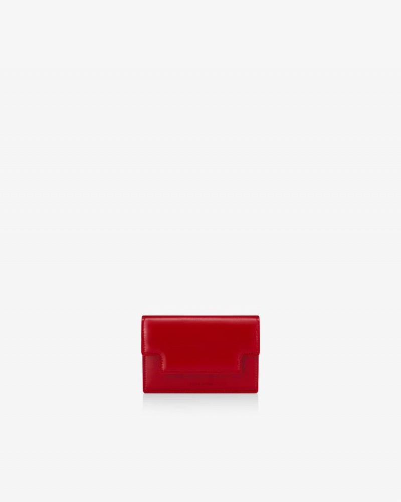 Women's Find Kapoor Marty Card Crinkled Tote Wallets Red | YKK4237TT