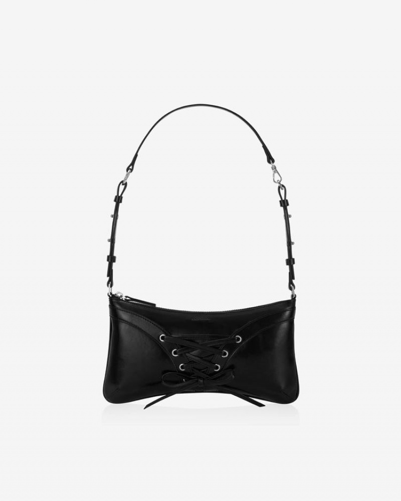 Women's Find Kapoor Ribbon Tie Tote Shoulder Bags Black | OSM3638EF