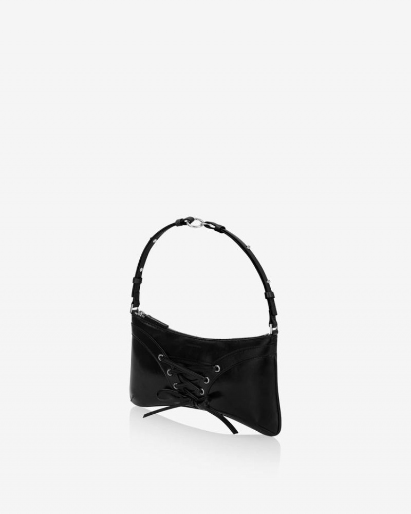 Women's Find Kapoor Ribbon Tie Tote Shoulder Bags Black | OSM3638EF