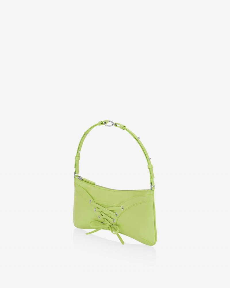 Women's Find Kapoor Ribbon Tie Tote Shoulder Bags Green | VJC9978AT