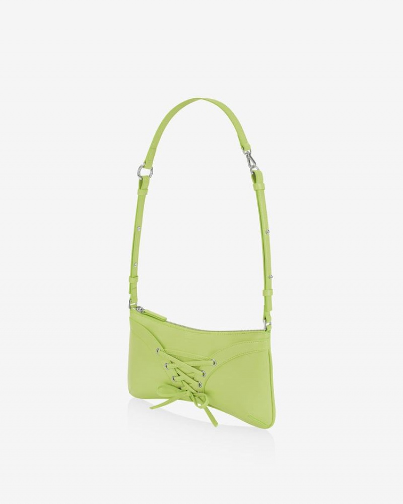 Women's Find Kapoor Ribbon Tie Tote Shoulder Bags Green | VJC9978AT